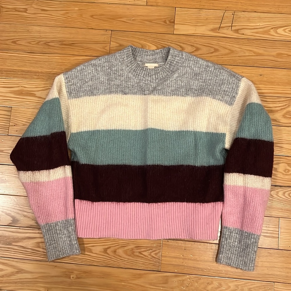 Striped wool blend sweater